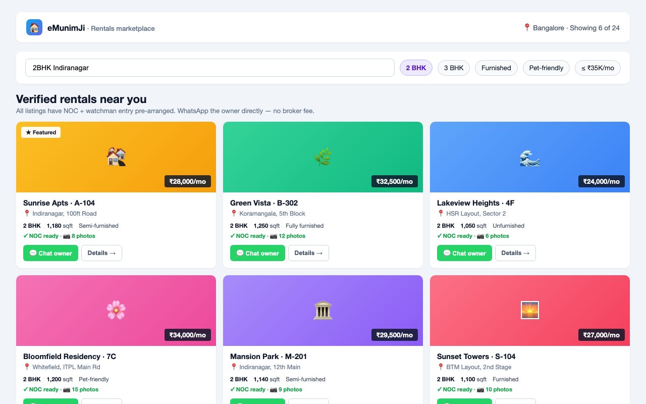 Verified rentals marketplace